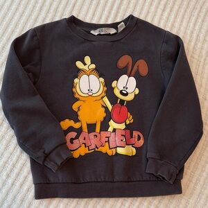 H&M Kids Sweatshirt with Garfield and Odie - Charcoal